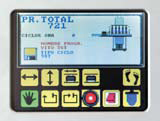 Touch-Screen zur freien Programmierung der Maschinenfunktionen
